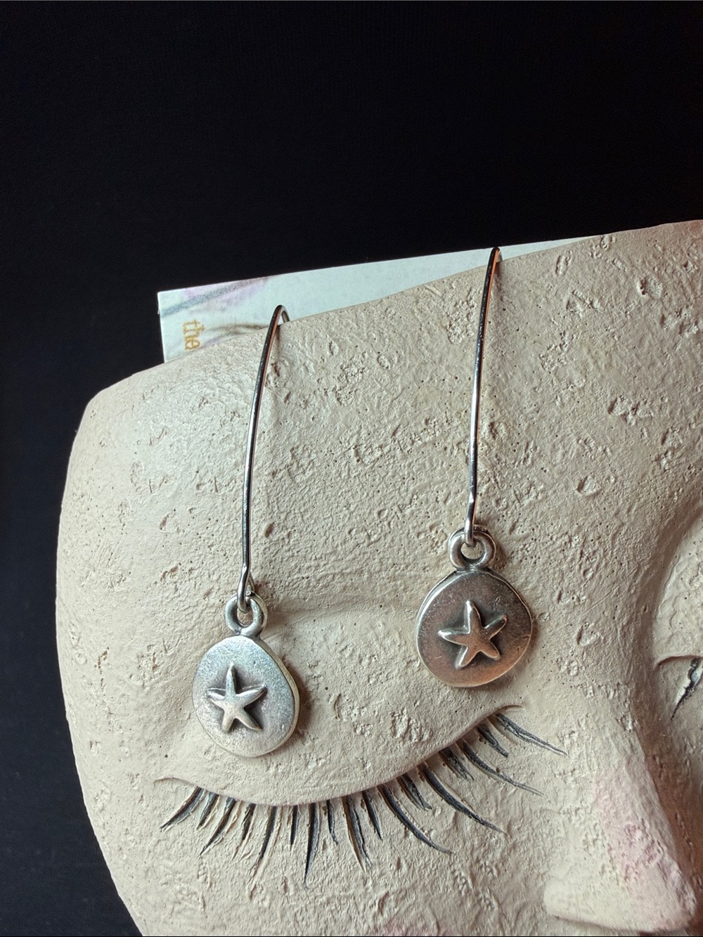 Silver Starfish Drop Earrings - Silver